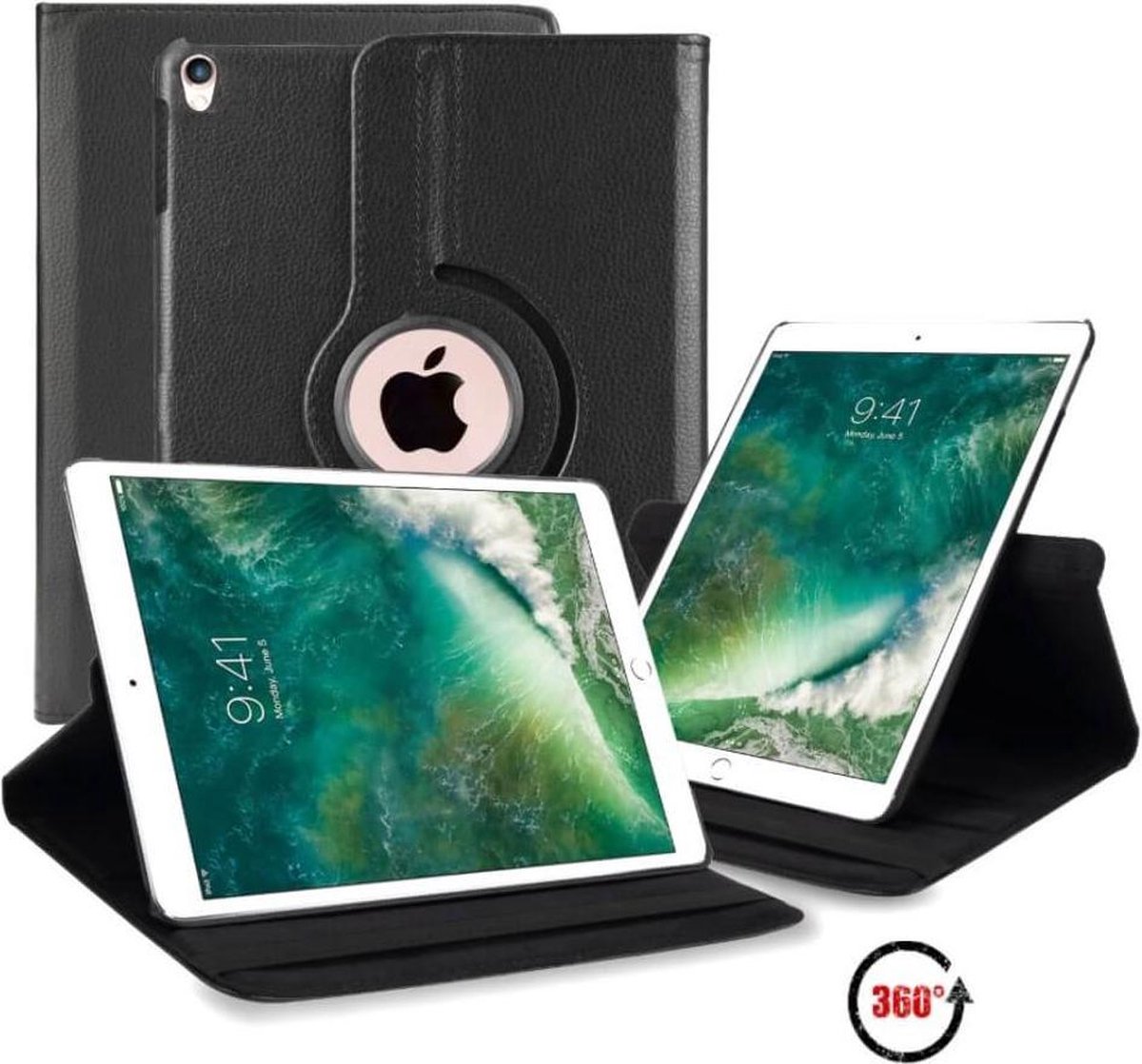 FONU 360 Boekmodel Hoes iPad Air 3 2019 - 10.5 inch - 3e Generatie - Zwart - Draaibaar