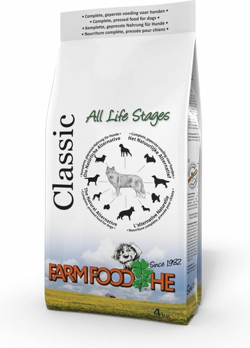 4x Farm Food HE Classic Hondenvoer 4 kg