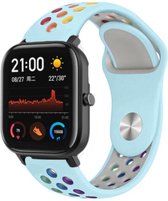 Siliconen Smartwatch bandje - Geschikt voor  Xiaomi Amazfit GTS sport band - kleurrijk lichtblauw - Horlogeband / Polsband / Armband