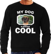 Deense dog honden trui / sweater my dog is serious cool zwart - heren - Deense dogs liefhebber cadeau sweaters L