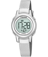 Calypso K5736/1 digitaal horloge 30 mm 100 meter grijs/ zilver