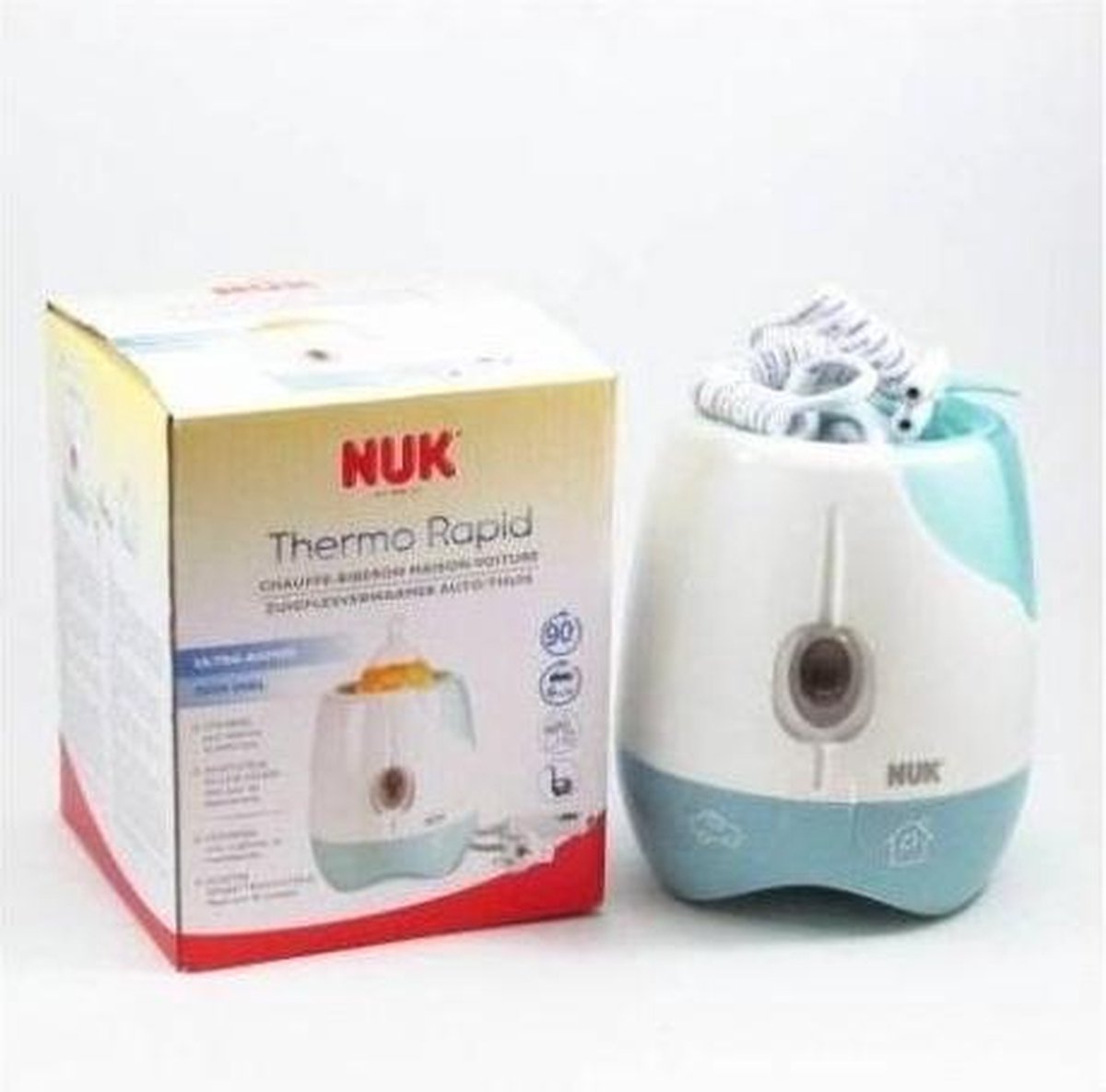 NUK 80800395 Flessenwarmer Auto en Thuis - geschikt voor alle maten flessen  - Blauw / Wit | bol.com