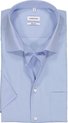 Seidensticker regular fit overhemd - korte mouw - lichtblauw fil a fil - Strijkvrij - Boordmaat: 47