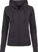 Build Your Brand Vrouwen/dames Terry Zip Hoodie (Houtskool)