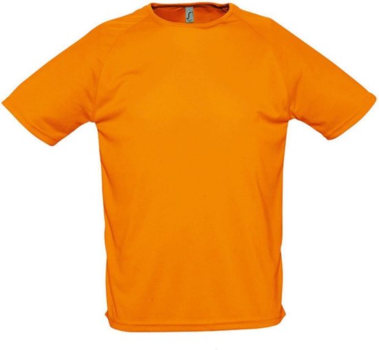 SOLS Heren Sportief T-Shirt met korte mouwen Performance (Neon Oranje)