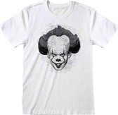 It Heren Tshirt -XL- BW Face Wit