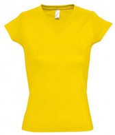 SOLS Dames/dames Maan V Hals T-Shirt met korte mouwen (Goud)