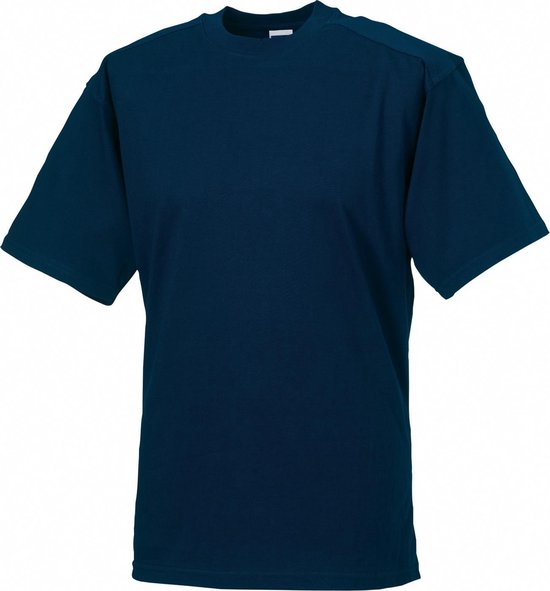 Russell Europa Heren Werkkleding Korte Mouwen Katoenen T-Shirt (Franse marine)
