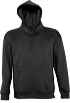 SOLS Slam Unisex Hooded Sweatshirt / Hoodie (Zwart)