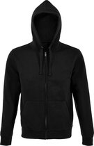 SOLS Heren Spike Full Zip Hooded Sweatshirt (Zwart)