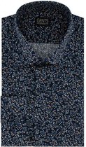 GENTS | Overhemd Heren Volwassenen print bloemetje blauw 0671 Maat XL 43/44