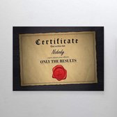 Walljar - Only The Results - Muurdecoratie - Poster met lijst