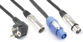 Combikabel – PD Connex LAP15 combikabel voor lichteffecten, 15 meter. Twee kabels in één!