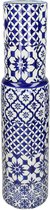 SVJ Home Decorations  Vaas Chinees Keramiek blauw wit - H 60,5 x Ø 15 cm - Bloemenvaas - Deco Vaas