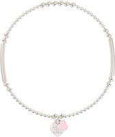 Lora di Lora Armband Candy-Blossom Pink. Een individueel bandje voor female 925 Sterling Zilver 18 cm