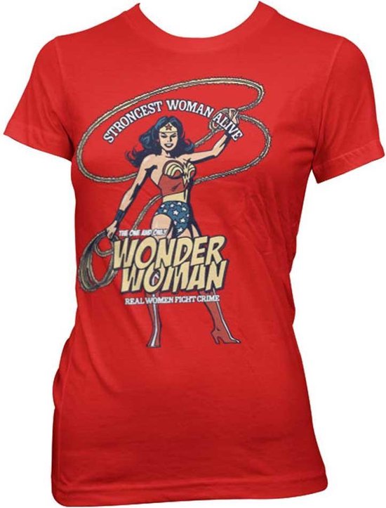 T-shirt Femme Wonder Woman DC Comics - Logo Métallique - 100% Coton - Licence Officielle