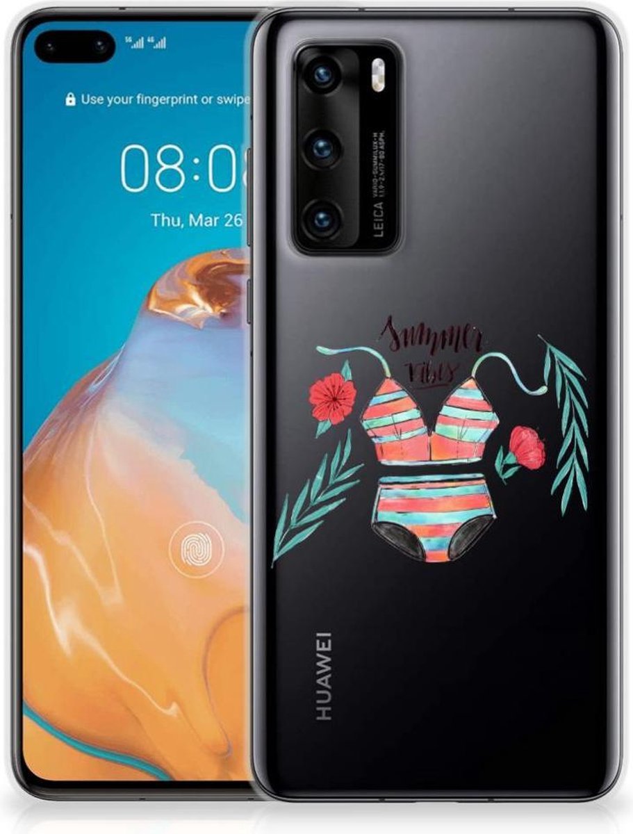 Back Cover voor Huawei P40 Telefoonhoesje met Naam Boho Summer