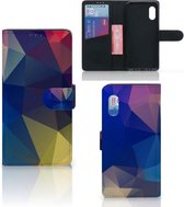 Telefoon Hoesje Geschikt voor Samsung Xcover Pro Bookcase Polygon Dark