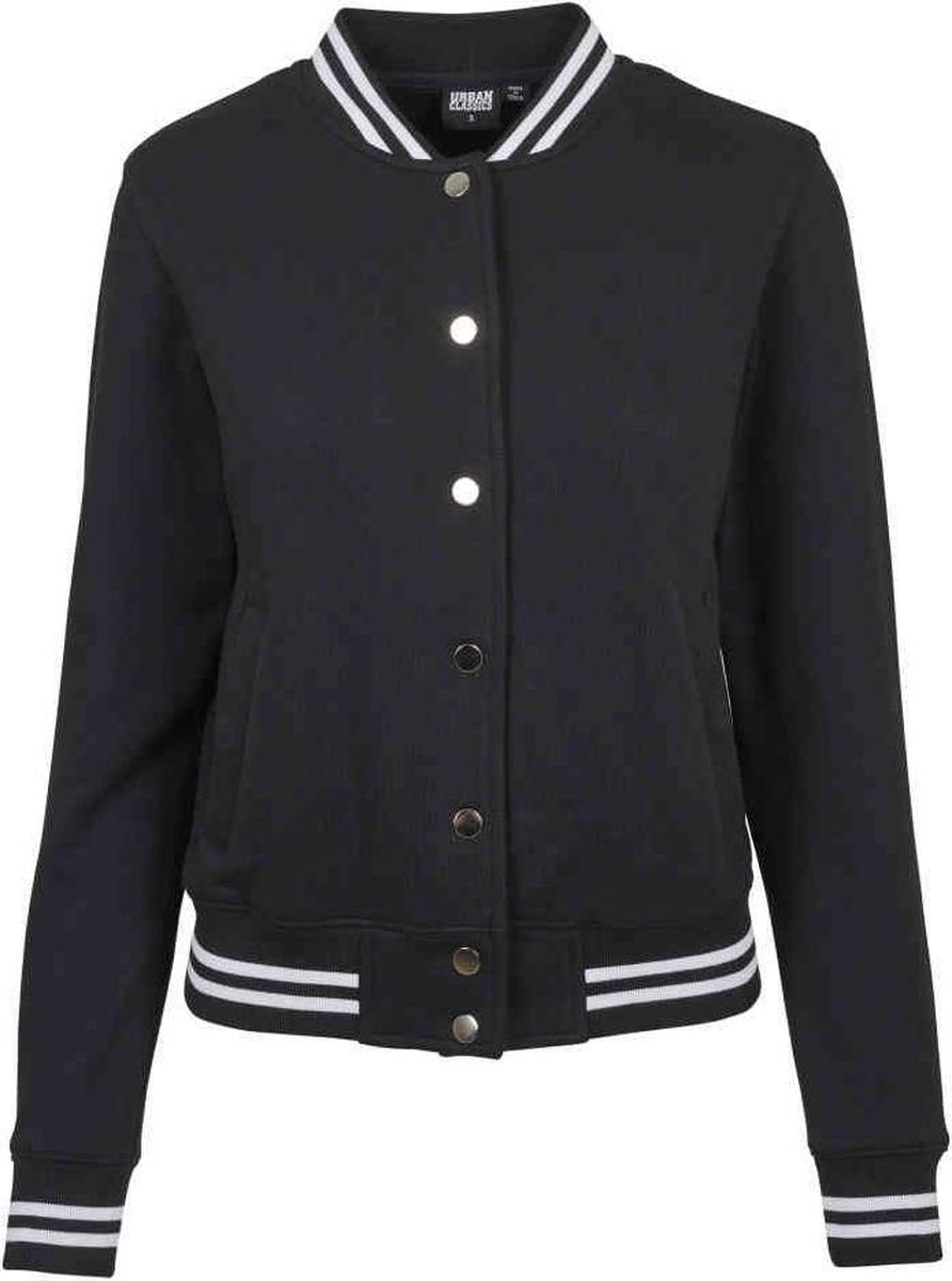 Urban Classics Ladies College Sweat Jacket Collegejas 5XL Zwart