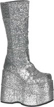 DemoniaCult - STACK-301 Plateau Laarzen - US 7 - 39 Shoes - Zilverkleurig