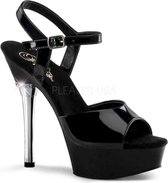 Pleaser Sandaal met enkelband -40 Shoes- ALLURE-609 US 10 Zwart