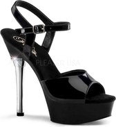 Pleaser Sandaal met enkelband -37 Shoes- ALLURE-609 US 7 Zwart