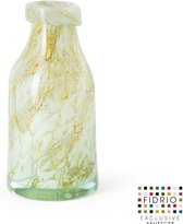 Design vaas Bottle Fetri - Fidrio MISTIQUE GREEN - glas, mondgeblazen - diameter 13 cm hoogte 27 cm