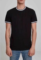 Urban Classics Heren Tshirt -M- College Zwart/Wit