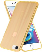 Gekleurde laser case geschikt voor Apple iPhone SE 2020 / SE 2022 - oranje + Glazen screen protector