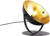 QAZQA magnax - Industriele Tafellamp - 1 lichts - H 39.2 cm - Zwart Goud - Industrieel - Woonkamer | Slaapkamer