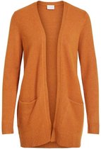 VILA VIRIL OPEN L/S KNIT CARDIGAN NOOS Dames Vest  Pumpkin Spice/melange