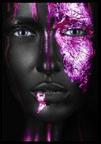 Punt. Poster - Purple Women - 29.7 X 21 Cm - Zwart En Paars
