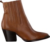 Notre-V 01-222 Enkellaarsjes - Enkelboots - Dames - Cognac - Maat 39