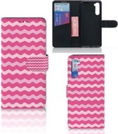 Hoesje ontwerpen OnePlus Nord GSM Hoesje ontwerpen Waves Pink