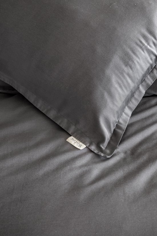 Walra Dekbedovertrek Vintage Satin - 240x220 - 100% Katoen - Antraciet van Walra — afbeelding 3