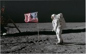 Armstrong photographs Buzz Aldrin (maanlanding) - Foto op Forex - 150 x 100 cm