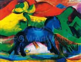 Franz Marc - Blaues Pferdchen Kunstdruk 80x60cm