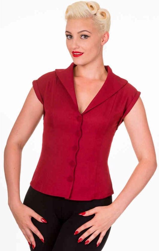 Foto: Dancing days dream master blouse m bordeaux rood