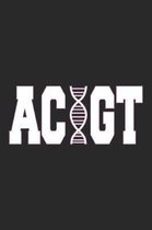 Acgt: Bioogist Notebook Biology Lab for Medical Students, Laboratory Workers, Chemist, Colleagues, Co-Workers, sketches idea