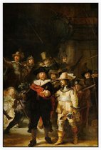 De Nachtwacht, Rembrandt van Rijn - Foto op Akoestisch paneel - 150 x 225 cm