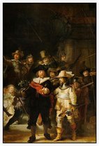 De Nachtwacht, Rembrandt van Rijn - Foto op Akoestisch paneel - 100 x 150 cm