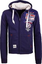 Geographical Norway Vest Capuchon Blauw Gotham - XL