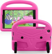 Case2go - Tablet hoes geschikt voor Samsung Galaxy Tab A 8.0 (2019)- Schokbestendige case met handvat - Sparrow Kids Cover - Magenta