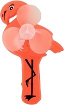 Jonotoys Handventilator Flamingo Junior 15 Cm Zalmroze