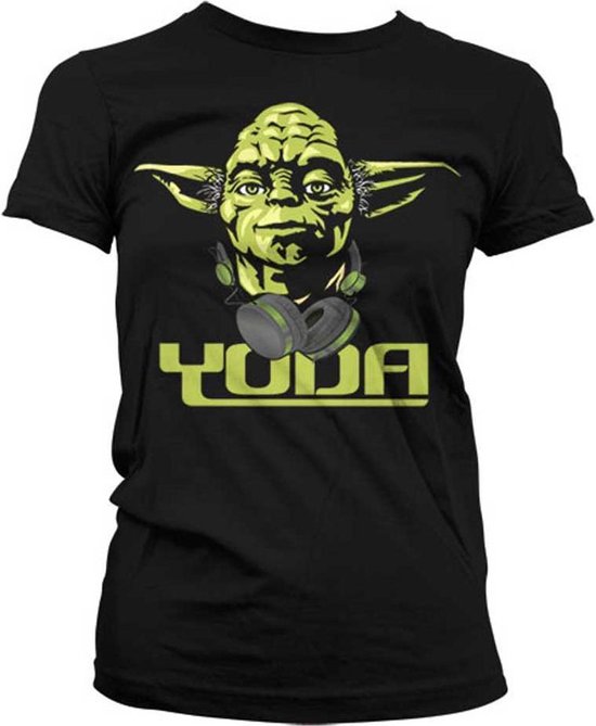 Star Wars Dames Tshirt -M- Cool Yoda Zwart