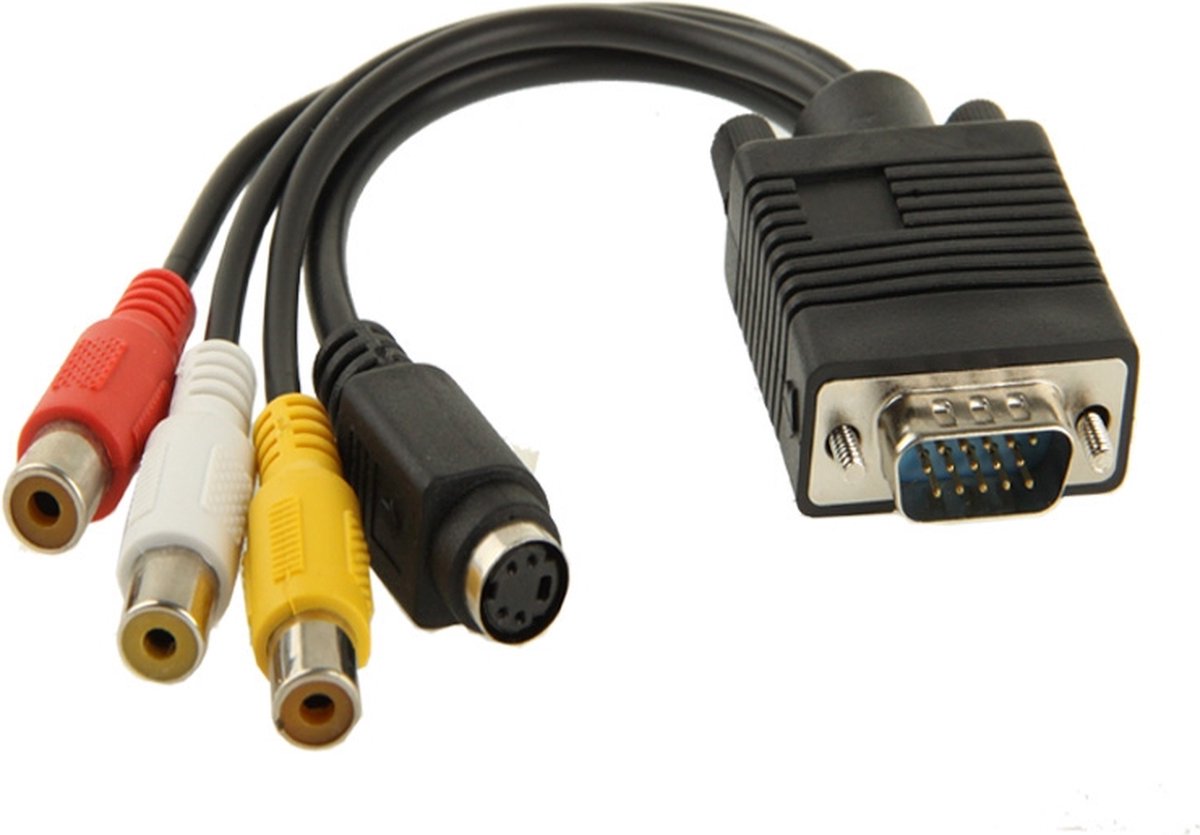Handelsmerk Verplicht Indica Let op type!! VGA naar S-Video AV RCA TV Converter Kabel Adapter met 2  Audio kabels | bol.com
