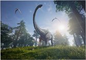 Dinosaurus langnek surprise (Alamosaurus) - Foto op Forex - 40 x 30 cm