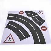 Let op type!! Kinderen speelgoed auto weg zelfklevende tape verwisselbare Play kamer DIY track vloer sticker  stijl: gebogen snelweg