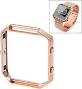Let op type!! Voor Fitbit Blaze Watch RVS Frame houder Shell (Rose goud)