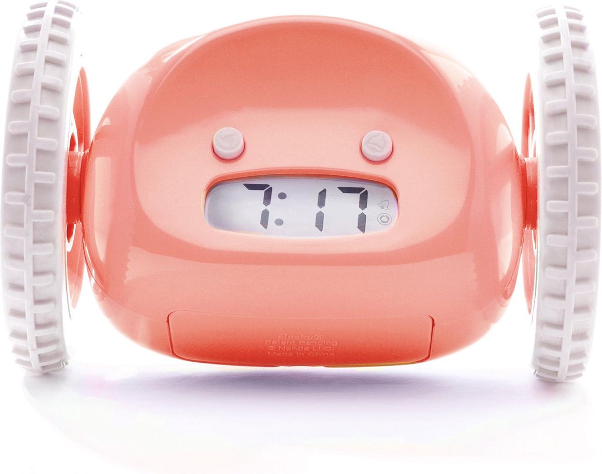 Clocky - Alarm Klok op Wielen - Roze - CL-PINK